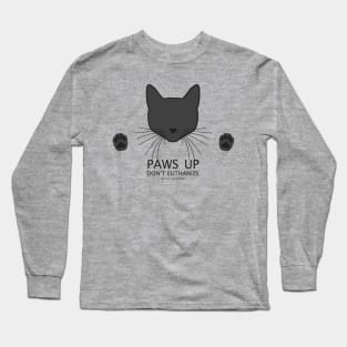 Paws Up (Black Cat) Long Sleeve T-Shirt